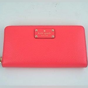 Kate Spade Layton Wellesley Leather Top Zip Wallet